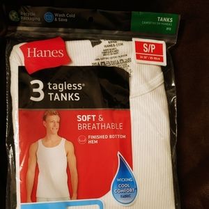 Hanes men size small tagless tanks 3pk
